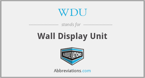 What does wall unit stand for?